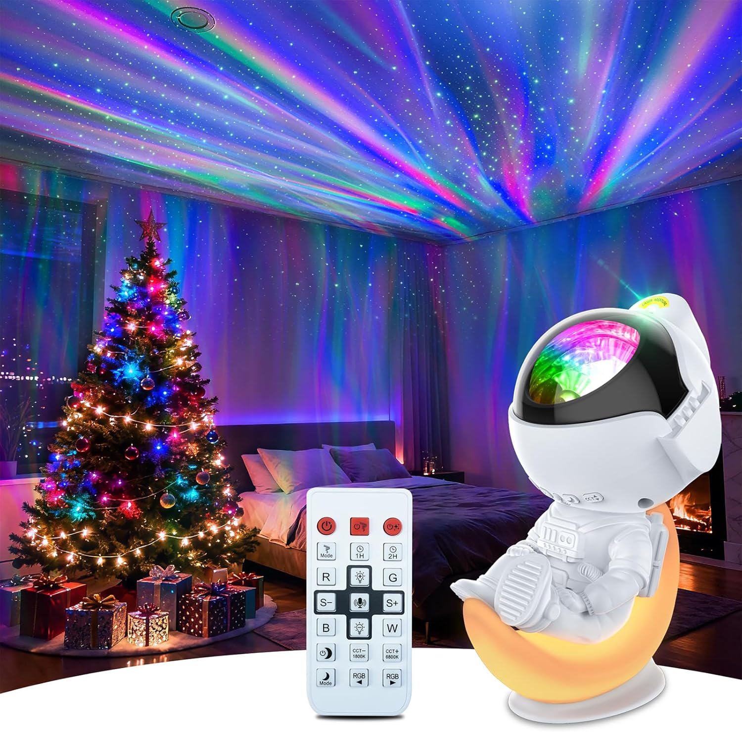 Astronaut Galaxy Projector – Sound Reactive